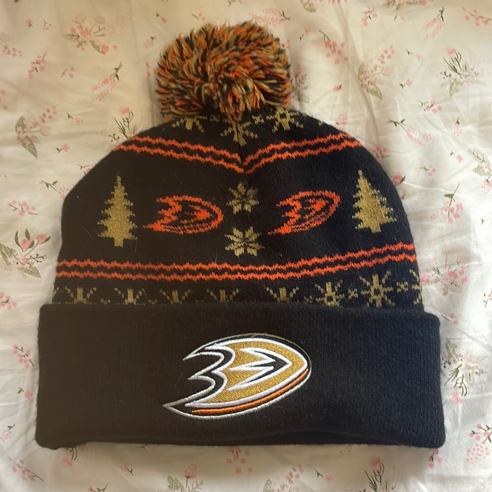 Black ducks hockey team beanie.
